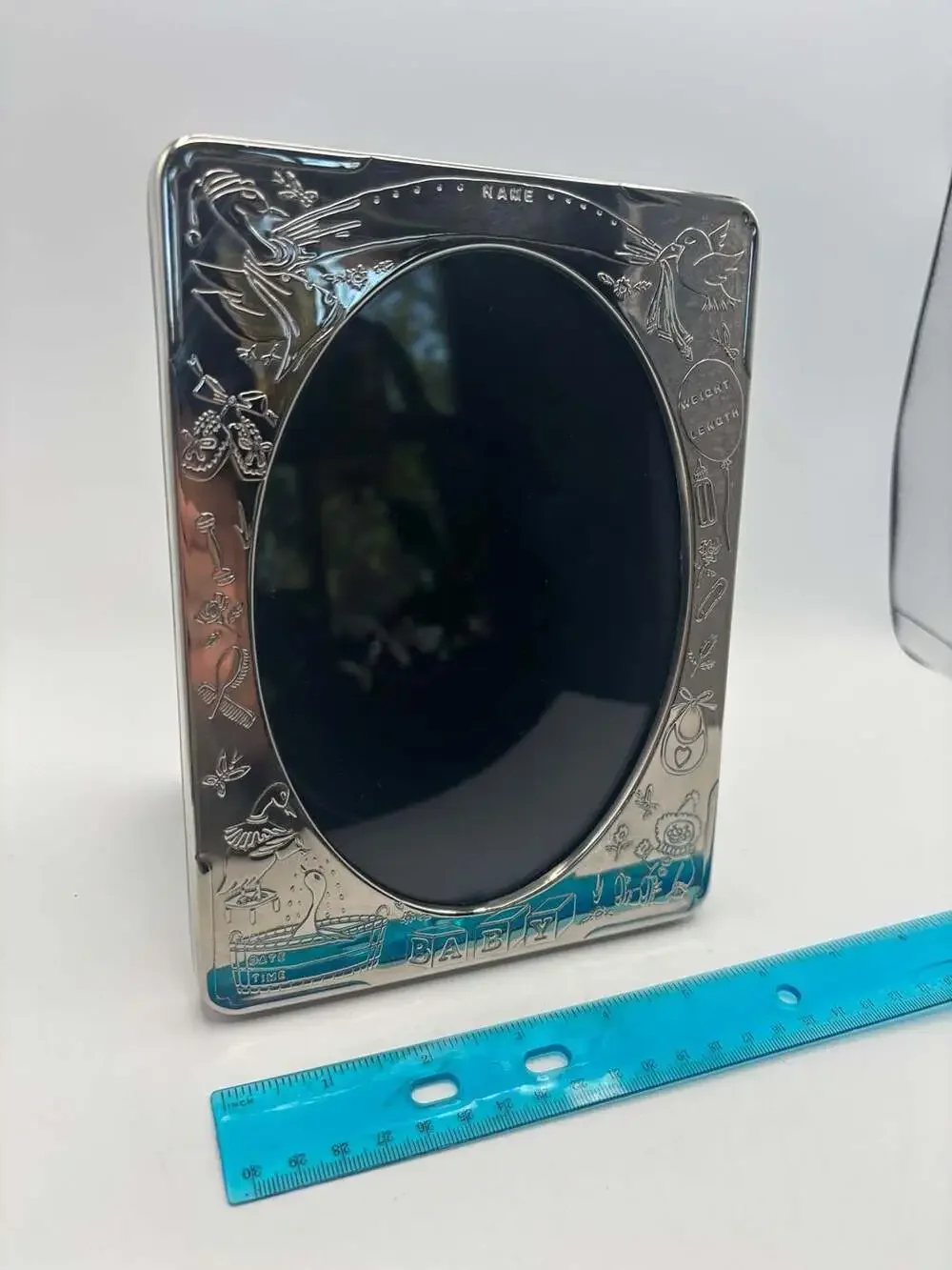 Vintage Baby Silver Plated Photo Frame With Multi Photo Insert Booklet